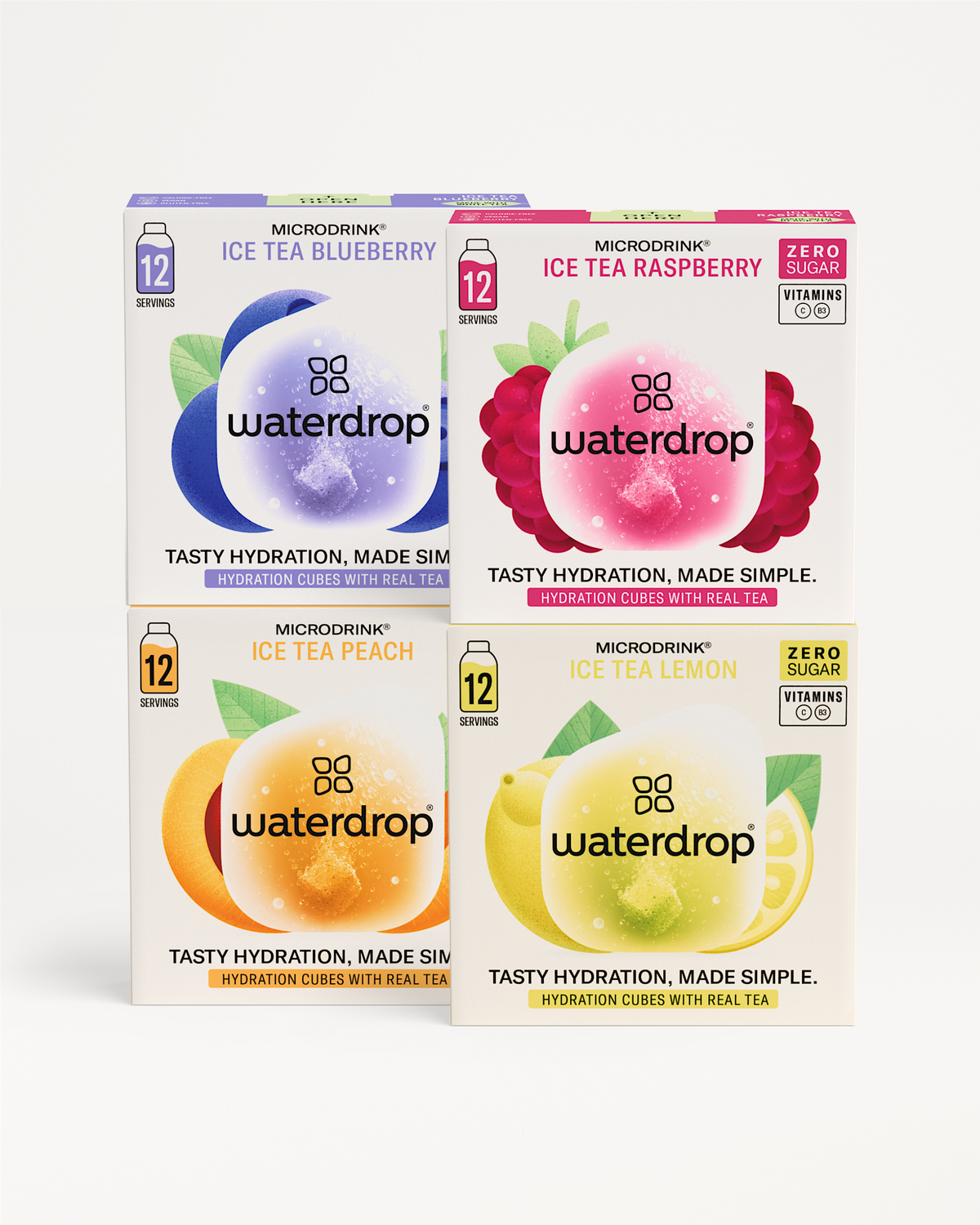 Set TÈ FREDDO: quattro scatole di cubetti microdrink tè freddo.
