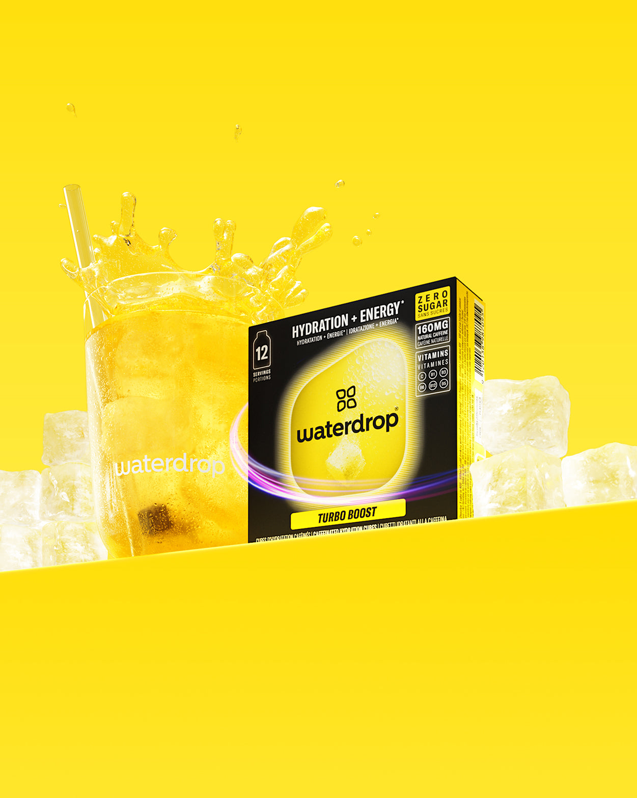 Set Ultimate Energy Booster con cubetti idratazione ed energia waterdrop®.