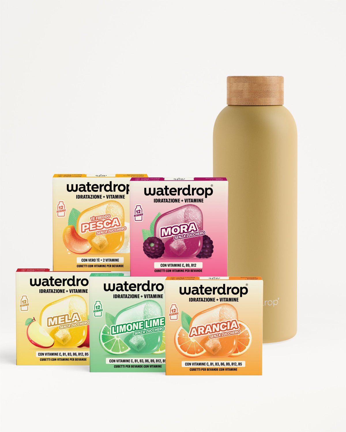 Set 30 Giorni Starter Thermo Steel con cubetti microdrink senza zucchero.
