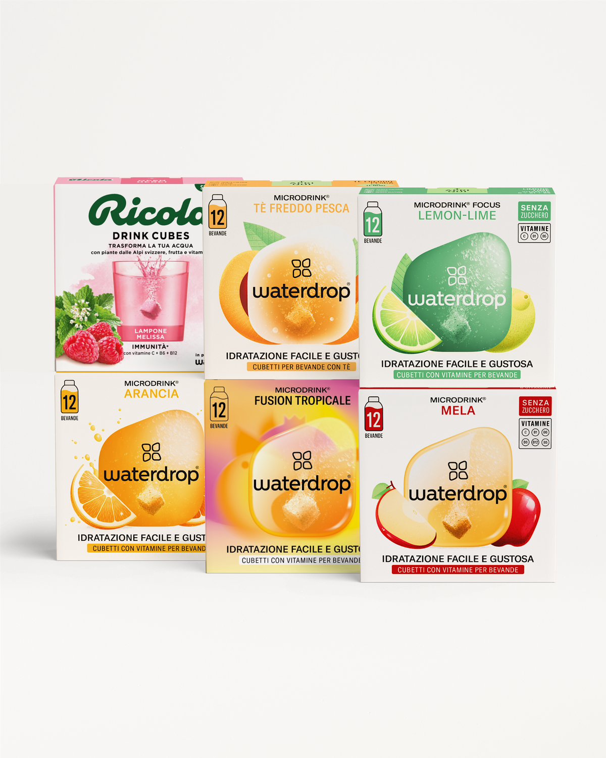 Set Idratazione Completa - Megapack di cubetti aromatici vitaminici waterdrop®.