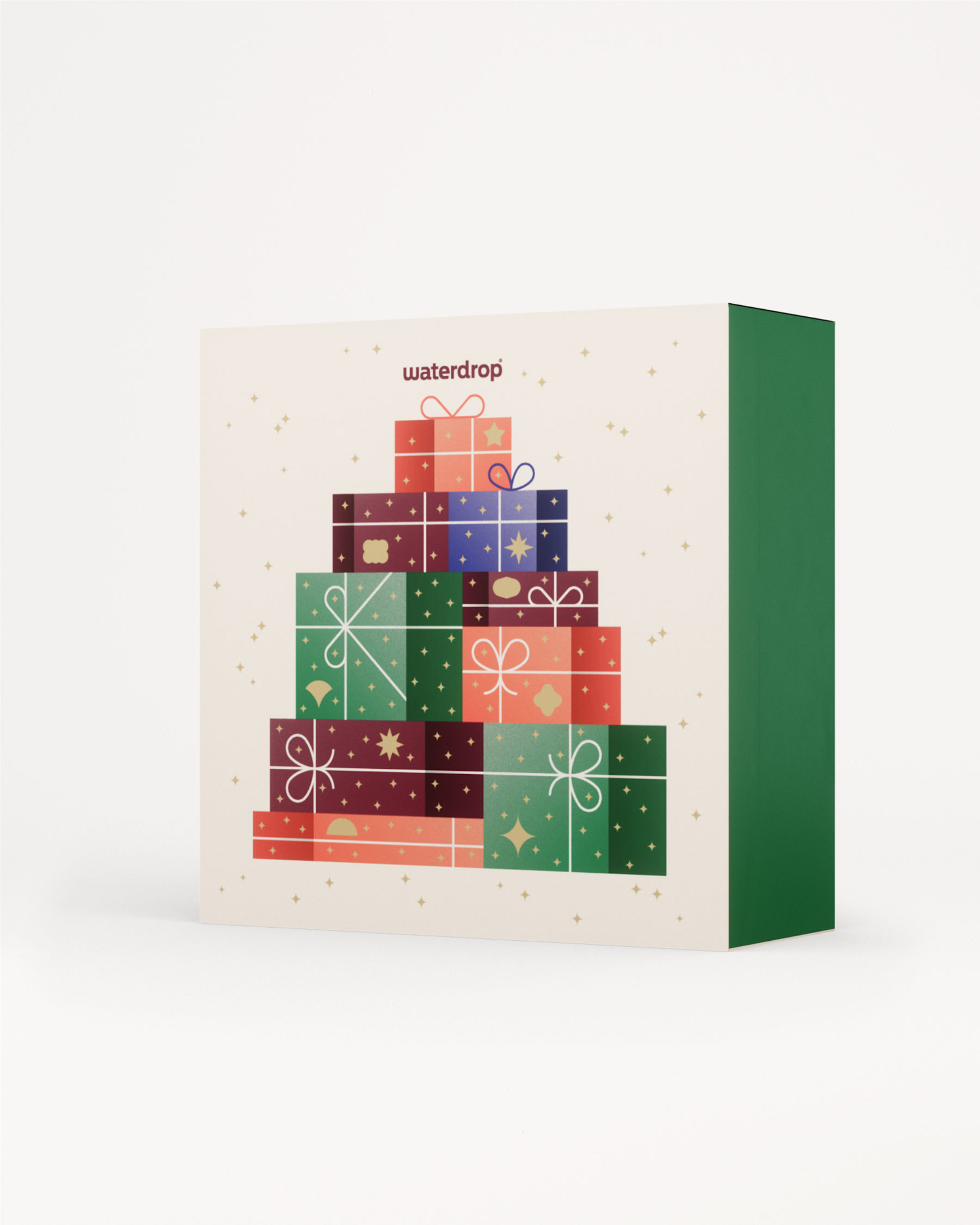 Calendario dell'Avvento Grande di Waterdrop® con regali e accessori festivi.