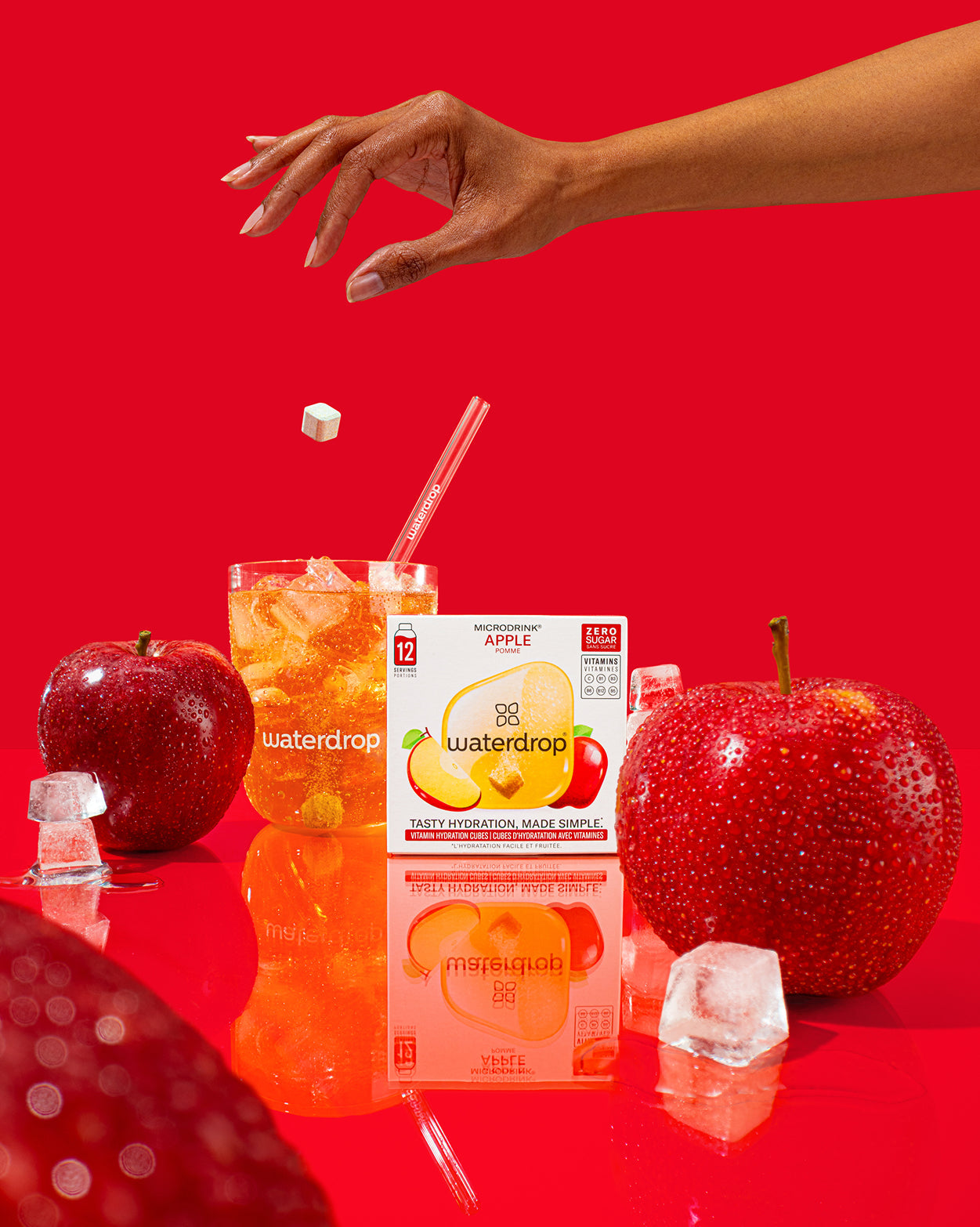 Set MELA LEMONADE 3+1 con bicchiere e cubetti idratanti.