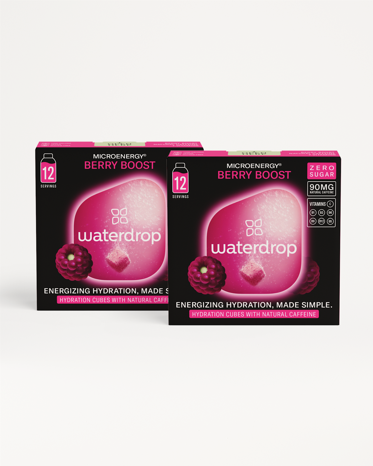 Confezione Doppia Microenergy BOOST con 24 cubetti idratanti.