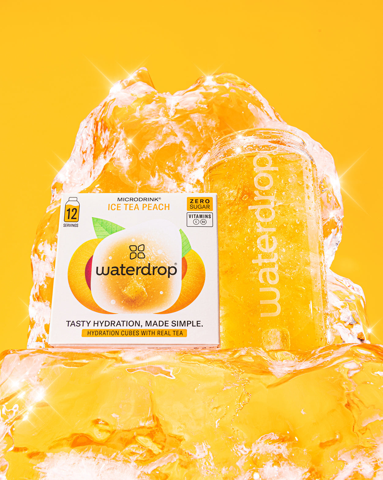 Set Idratazione Natalizia 4+1, microdrink “Ice Tea Peach” su ghiaccio.