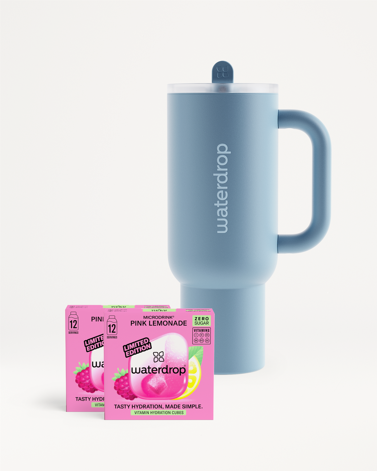 Explorer Set coffee mug with pink lemonade theme.