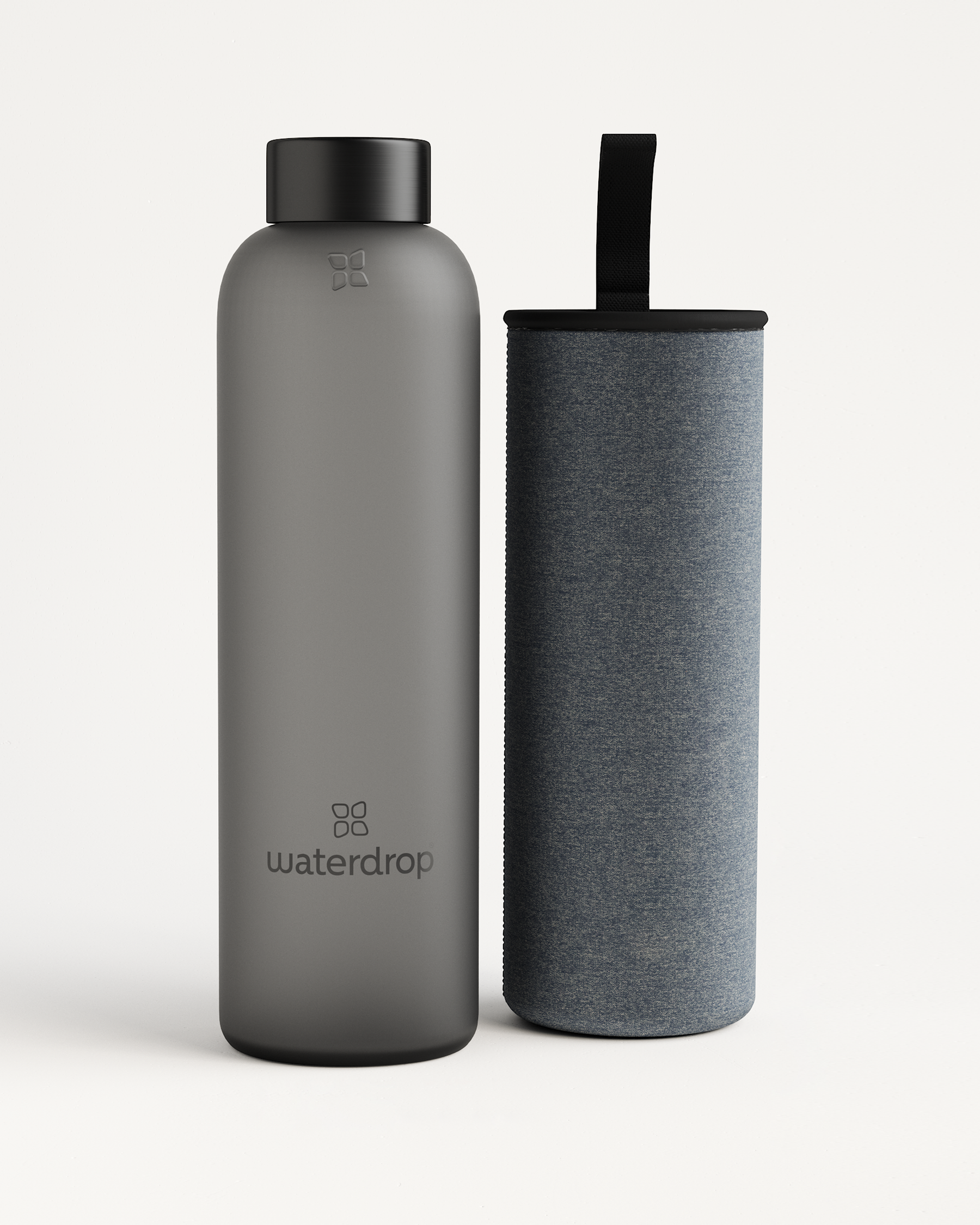 Vetro Satinato bottiglia in vetro borosilicato elegante.