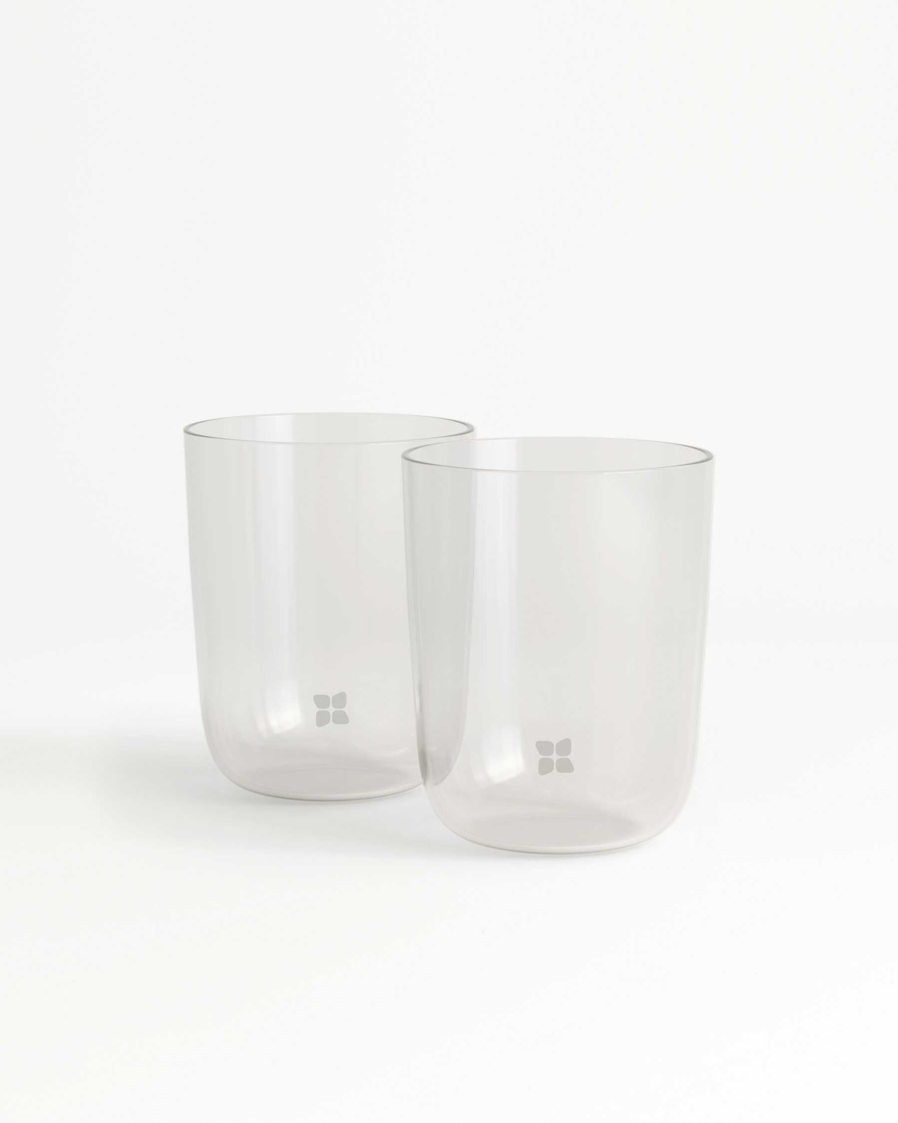 Bicchieri Trasparenti impilabili in vetro borosilicato da 500ml e 400ml.