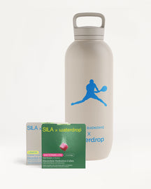 Set Borraccia SILA con cubetti idratazione Djokovic × waterdrop.