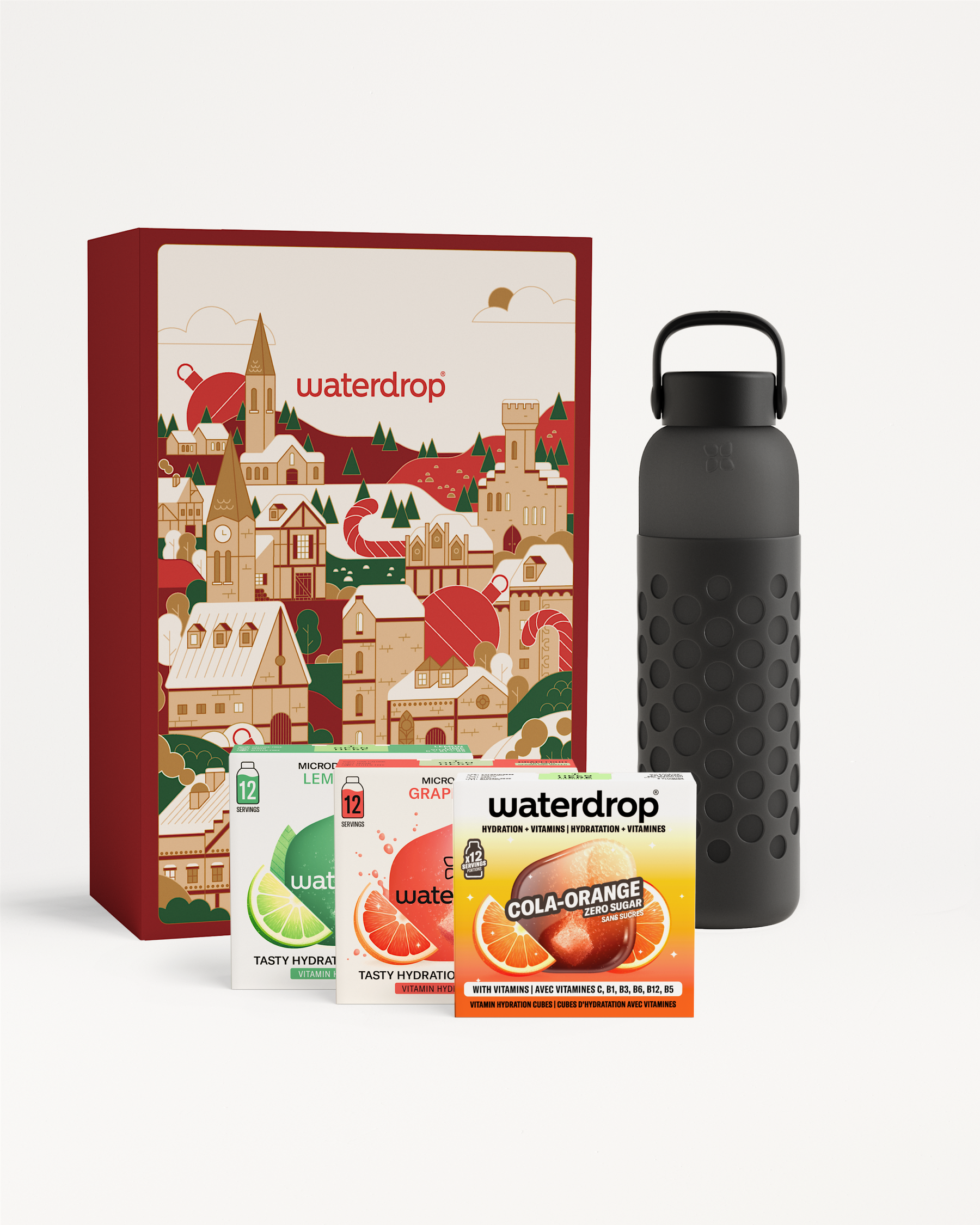Set Regalo: Bottiglia in Vetro Satinato