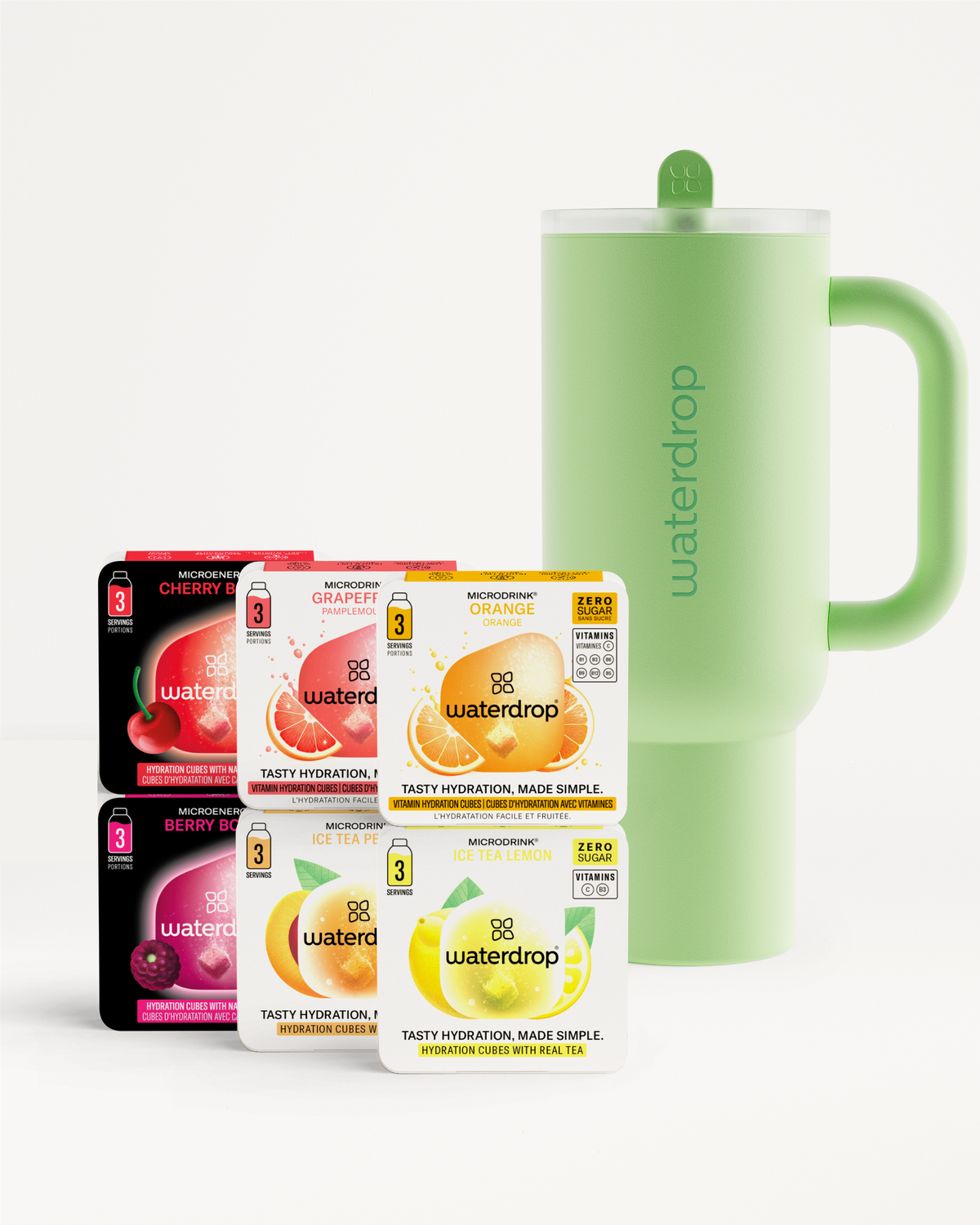 Set Scoperta Borraccia Termica Explorer con sei gusti Microdrinks.