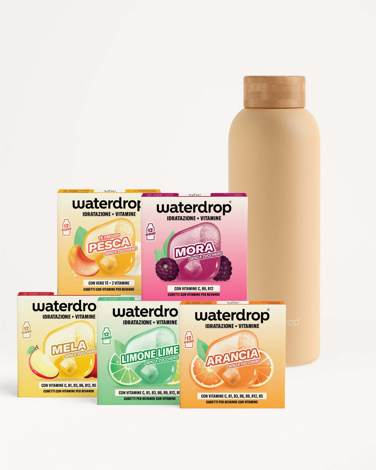 30 Days Starter Set Thermo Steel con cubetti drink aromatizzati.