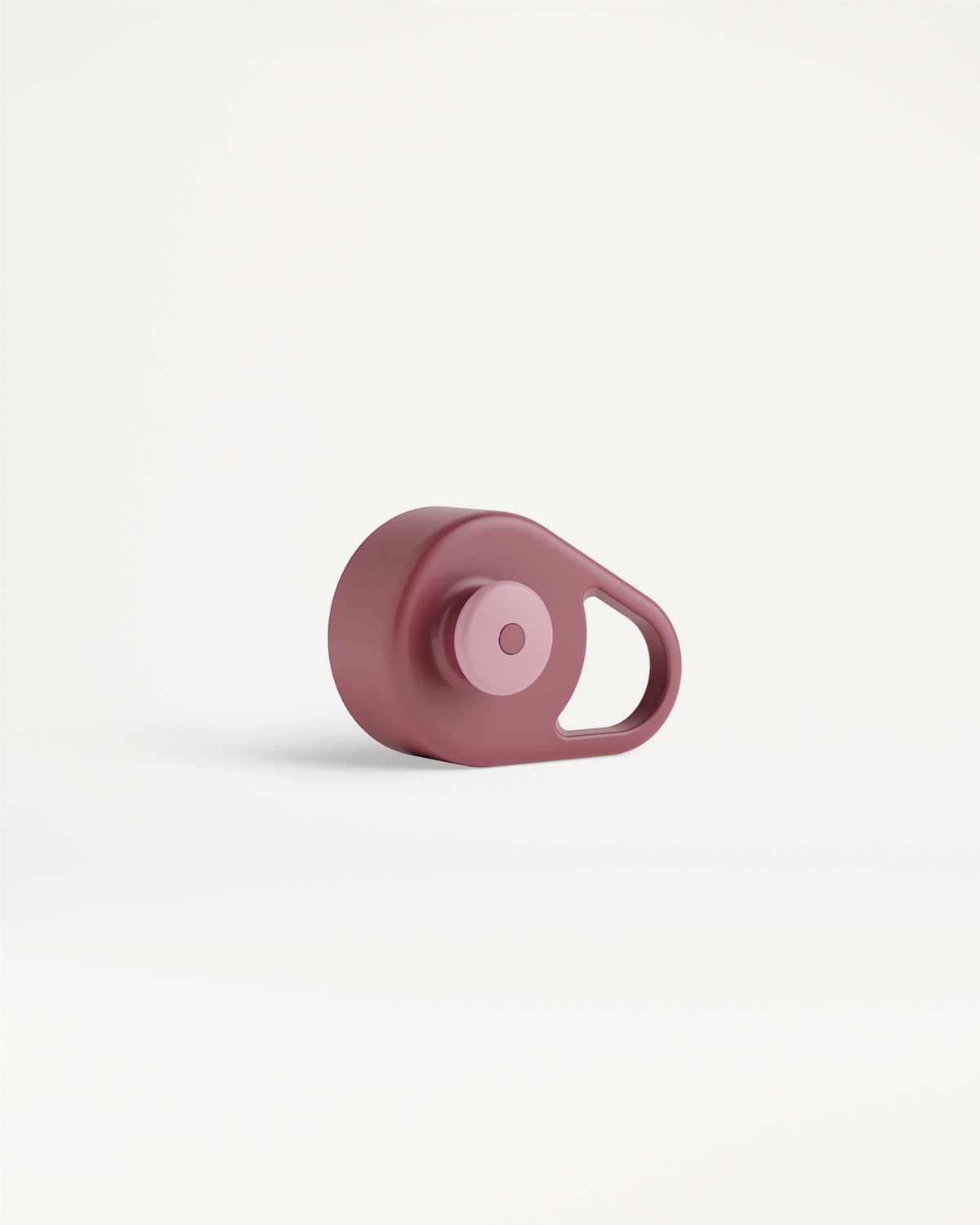 Tappo Pull-Up, modello cilindrico con bottone e manico triangolare.